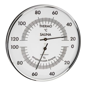 Sauna-Thermo-Hygrometer Metallring