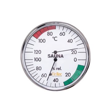 Sauna-Thermo-Hygrometer light