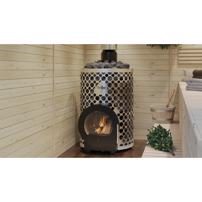 FinTec Holz-Saunaofen JONTE - Der Blickfang in jeder Sauna