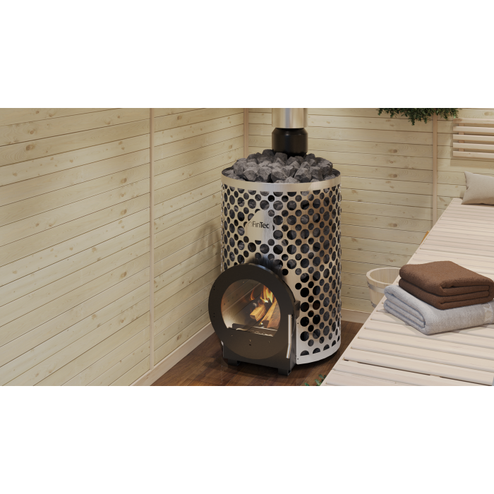 FinTec Holz-Saunaofen JONTE - Der Blickfang in jeder Sauna